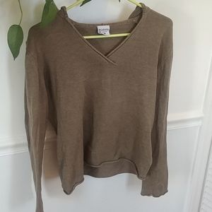 Columbia hooded bell sleeve sweater